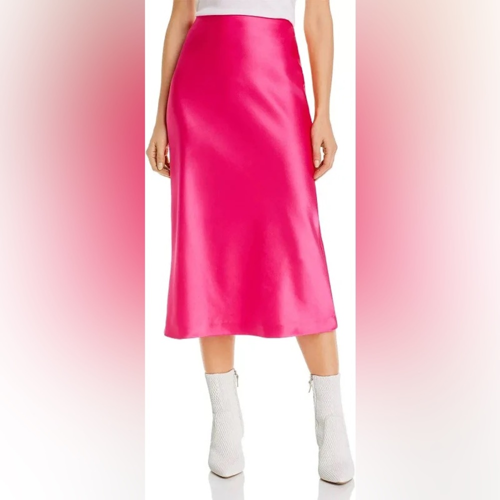 Alice + Olivia Vibrant Pink Midi Skirt